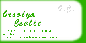 orsolya cselle business card